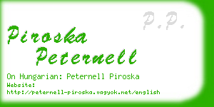 piroska peternell business card